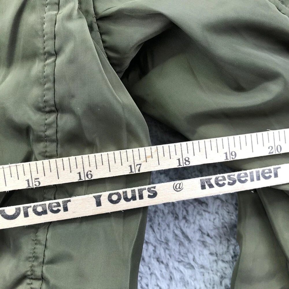 Diesel Jacket Youth Medium 10/12 Green Bomber Studded Zip Lined Winter